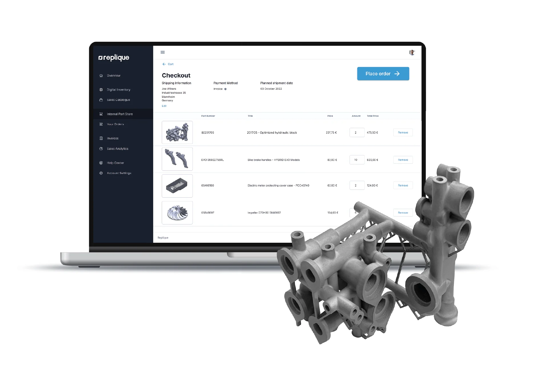 Digital platform for manufacturing and supplier management