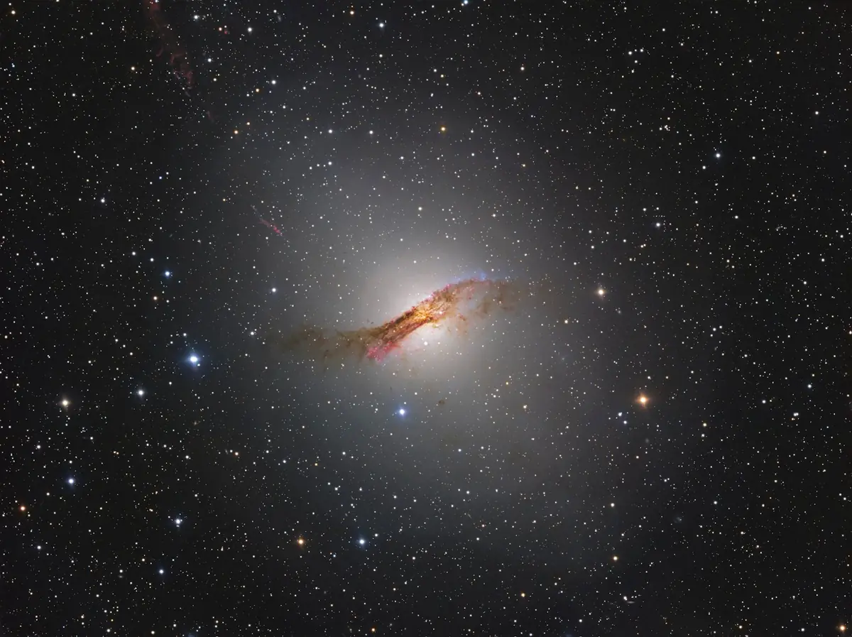 Galaxy Centaurus A, captured with the AZ1000 telescope