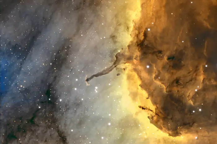 Emission nebula, captured with the telescope