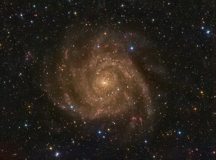 Spiral galaxy, captured with the telescope
